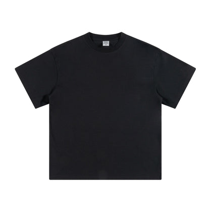 Men's summer American youth fashion brand heavy all neckline cotton short sleeve loose trend T-shirt men