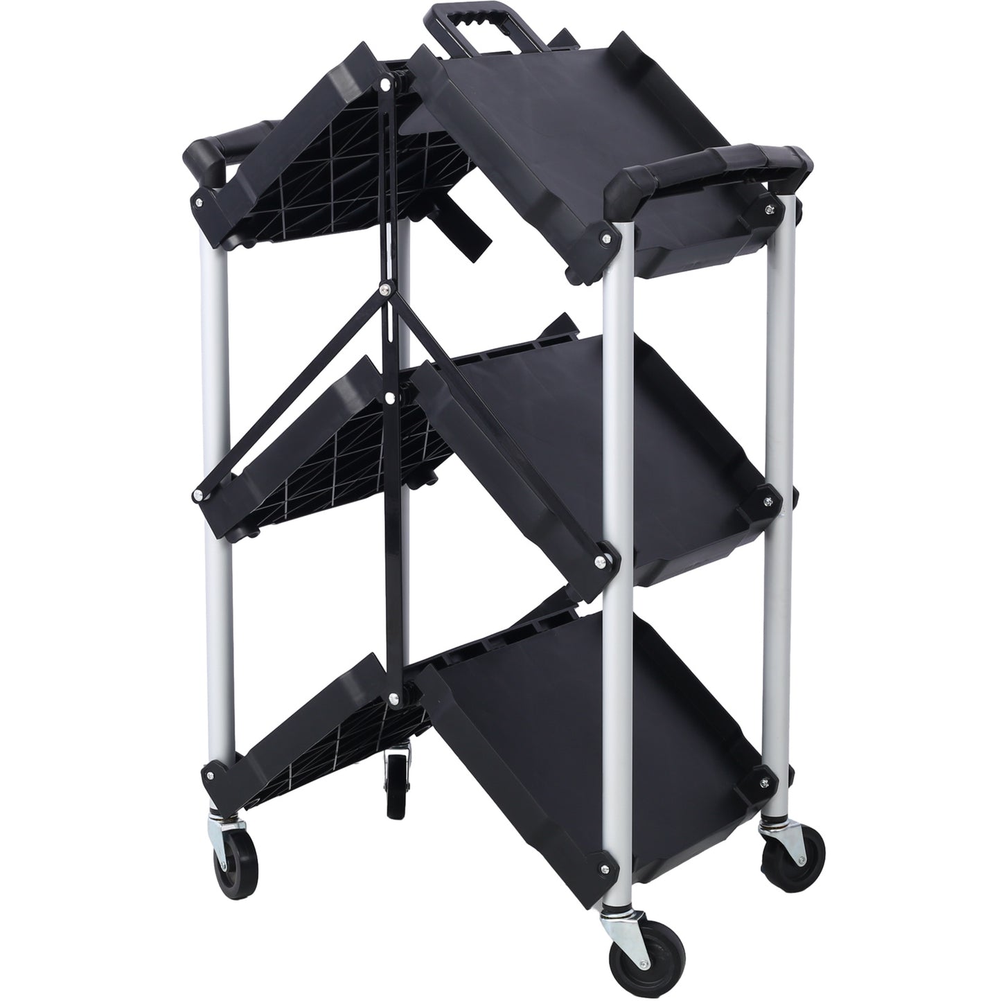 Iron Plastic Folding Service Cart