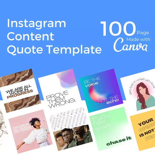 Downloadable Instagram Content Quote 100 Template