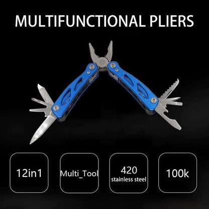 12 in 1 Multifunctional Plier Folding Knife Cutter Screwdriver