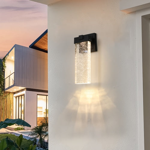 Outdoor Waterproof Transparent LED Crystal Wall Light Supports Many Types Of Bulb-2 Packs  Unavailable Platforms- Temu