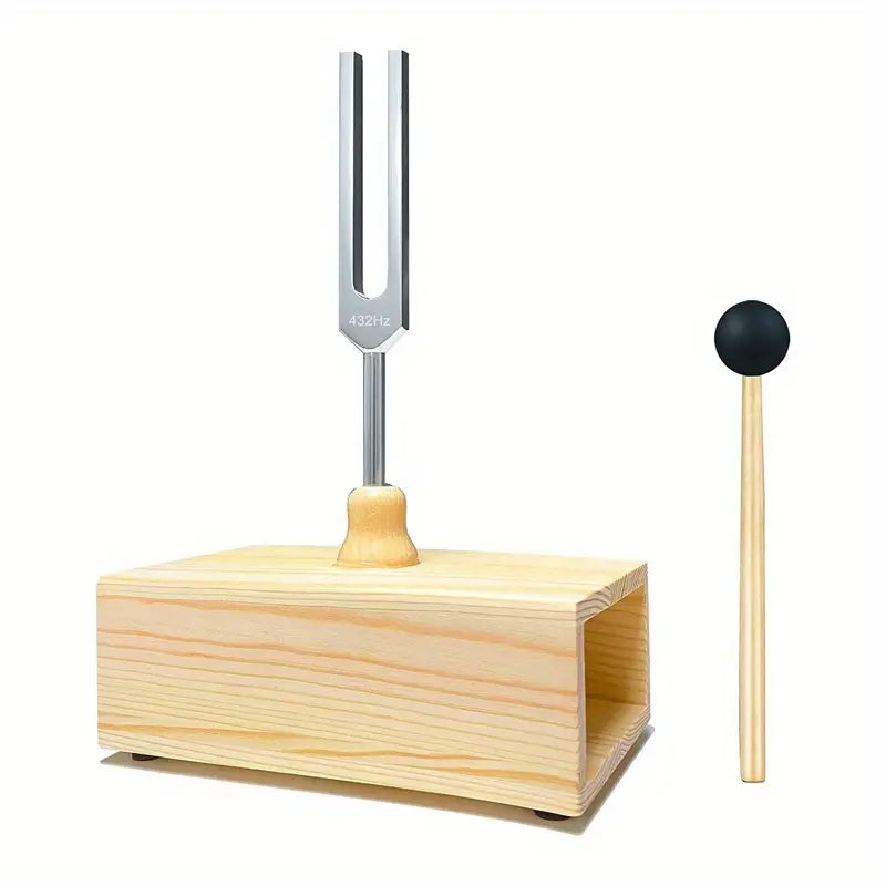 432Hz Tuning Fork with Resonance Box, for Sound Healing, Tuning Fork Resonance Teaching, Hearing Tests, Meditation