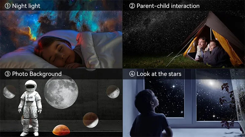 Night Light Galaxy Projector Starry Sky Projector 360 Rotate Planetarium Lamp For Kids Bedroom Valentines Day Gift Wedding Deco