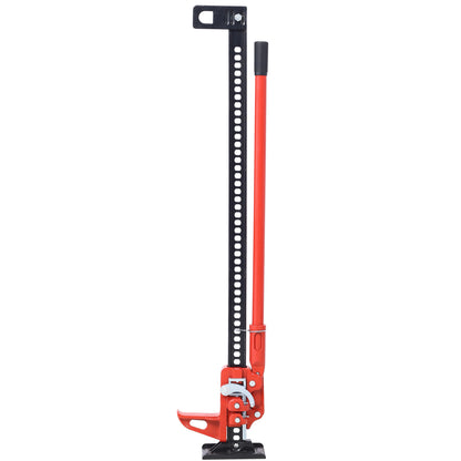 High Altitude Farm Jack, 48 Inch Practical Farm Jack, 7000 Lb Capacity Ratchet Off-Road Utility Jack, Heavy Duty Farm Jack For Tractors, Trucks, SUVs, Bumper Lifts, Red