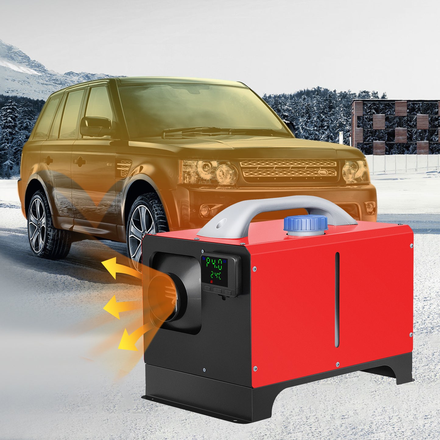 VEVOR Diesel Air Heater All In One, 8KW Diesel Heater 12V, Fast Heating, Diesel Parking Heater With Black LCD & Remote Control For RV Truck, Boat, Bus, Trailer And Motorhomes