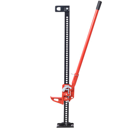 High Altitude Farm Jack, 48 Inch Practical Farm Jack, 7000 Lb Capacity Ratchet Off-Road Utility Jack, Heavy Duty Farm Jack For Tractors, Trucks, SUVs, Bumper Lifts, Red