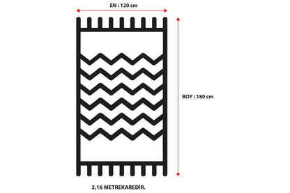 Aksu Non-Slip Floor Carpet 120X180 Pyramid