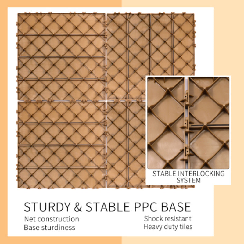 Plastic Interlocking Deck Tiles