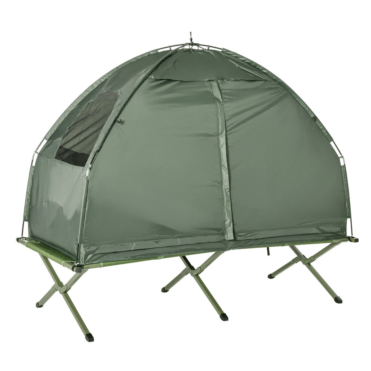 All-in-One Folding Camping Cots for Adults,Portable Single Sleeping Cot Camping Bed by Dropsure