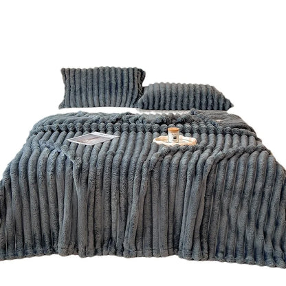 Faux Rabbit Fur Velvet Blanket