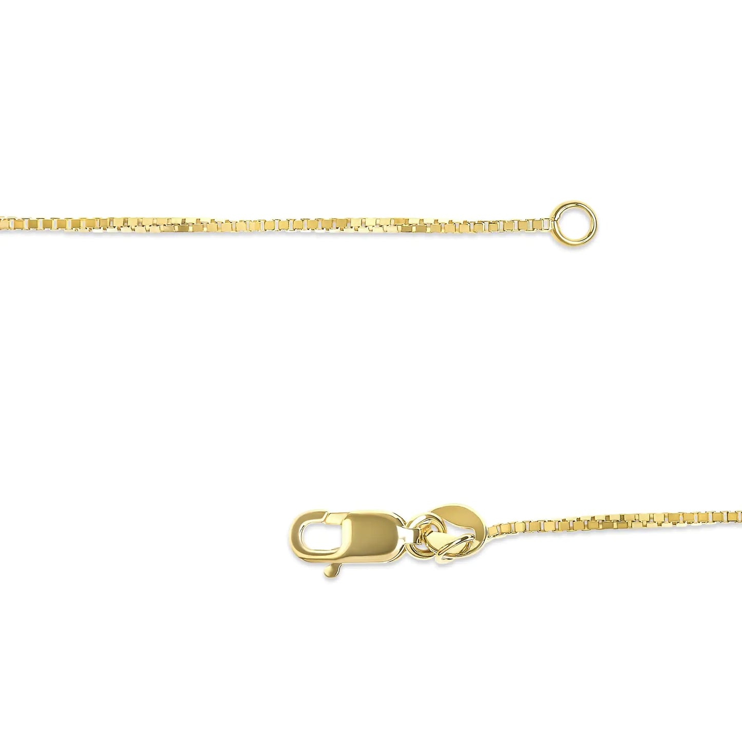 Unisex Solid 14K Gold 0.75mm Classic Box Chain Necklace - Anti Spier 