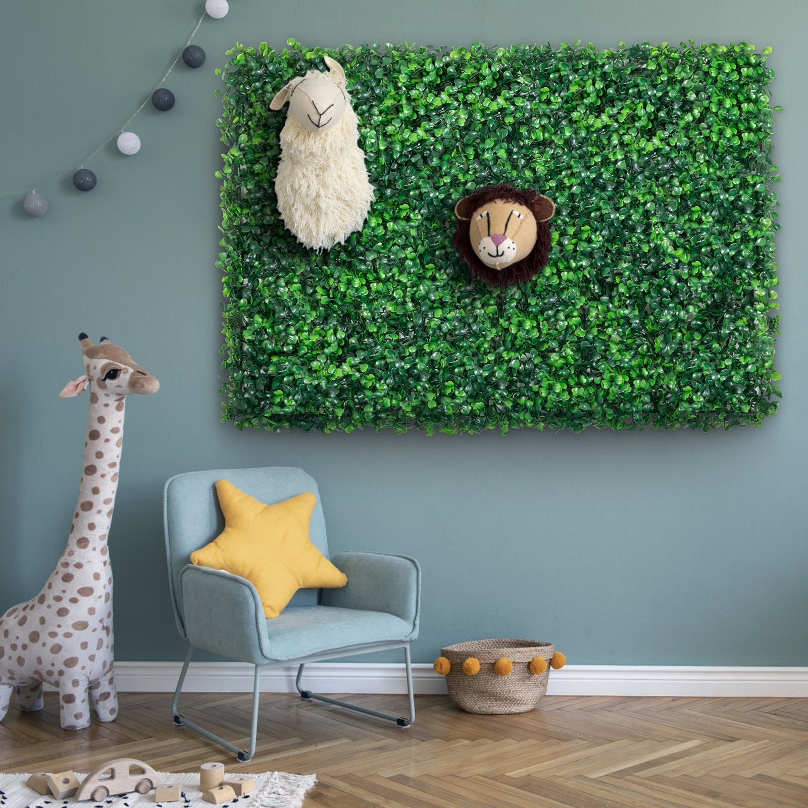 12PCS 24"x16" Artificial Boxwood Boards, UV Protected Grass Wall Panels & Boxwood Fence Panels for Green Wall Decor, Garden Fence, Wedding Backyard Decoration by Dropsure