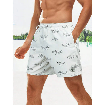 Beach pants men's large size quick dry loose thin men's shorts sports casual flower pants