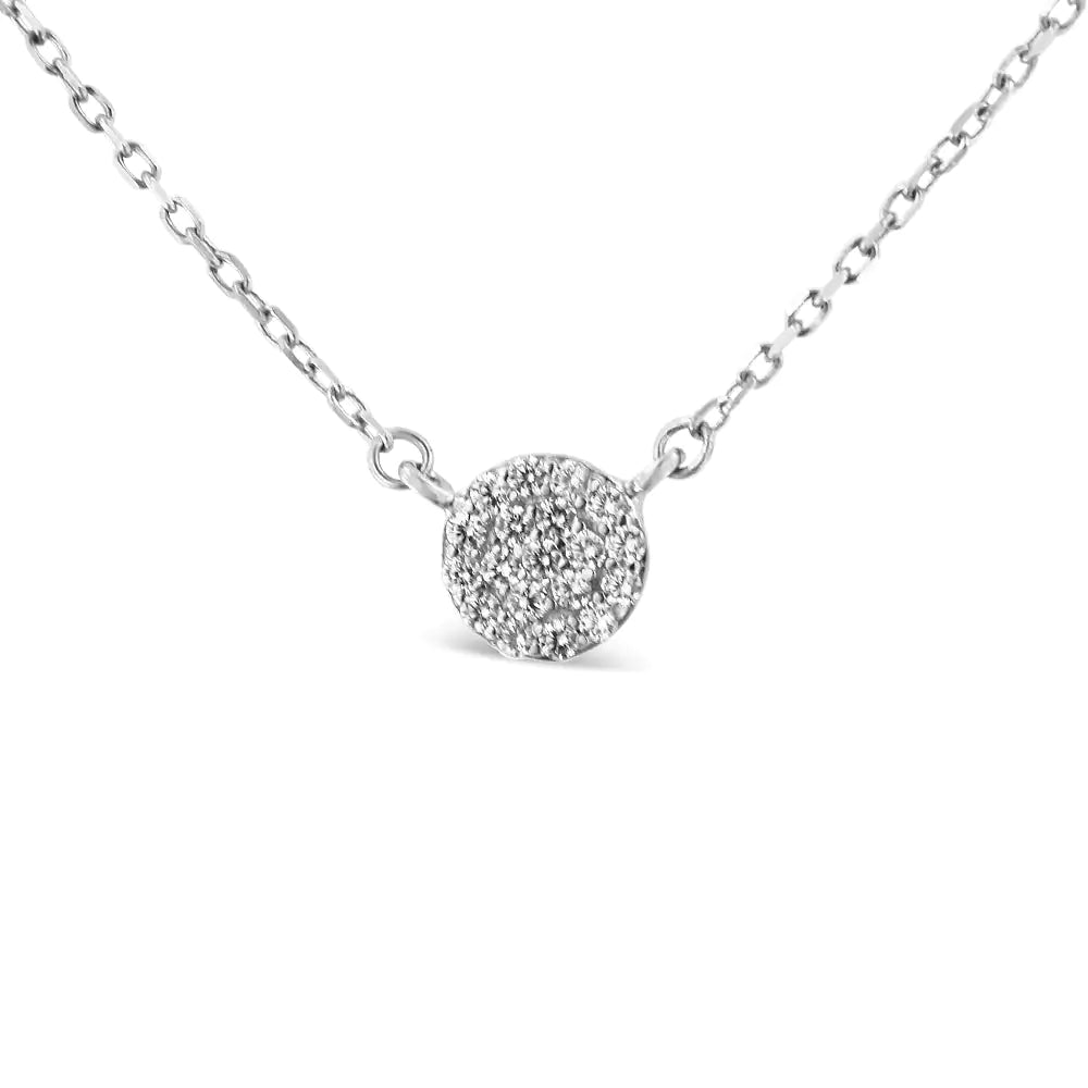 .925 Sterling Silver 1/2 Cttw Round Diamond Medallion Multi - Strand Tri Pendant 18" Necklace (H - I Color, I2 - I3 Clarity) - Anti Spier - Anti Spier - necklace