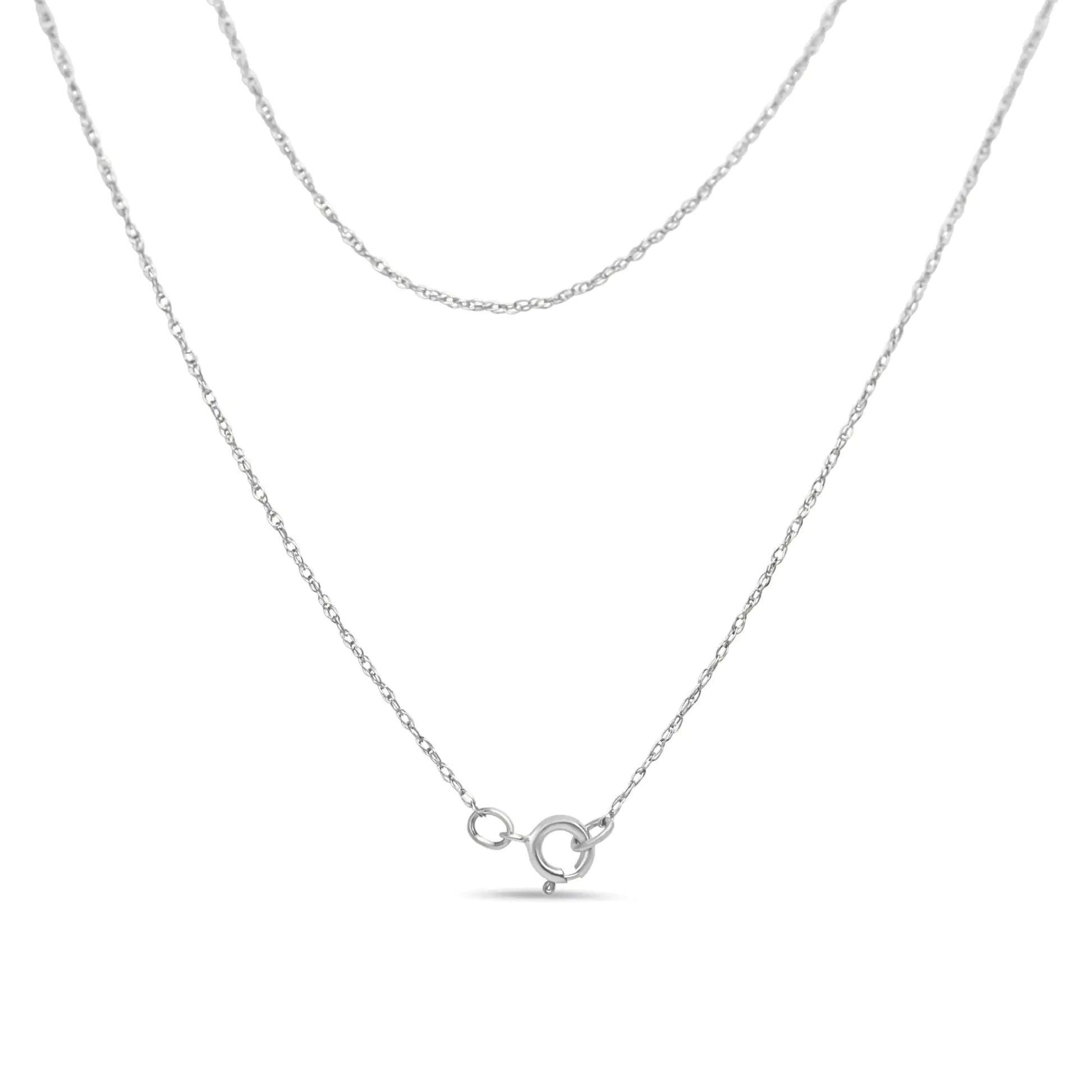 .925 Sterling Silver 1/4 Cttw Diamond Lock Pendant Necklace with Paperclip Chain (H - I Color, SI2 - I1 Clarity) - Anti Spier - Anti Spier - 