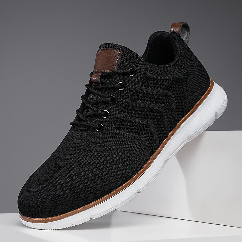 Men's casual shoes made of woven mesh fabric, large-sized men's casual shoes