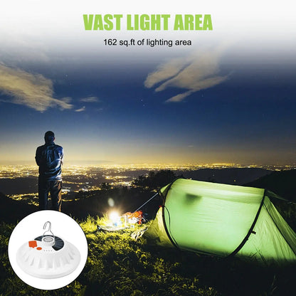 Rechargeable 60 LED Outdoor Camping Tent Light USB & Solar Lantern Hiking Lamp