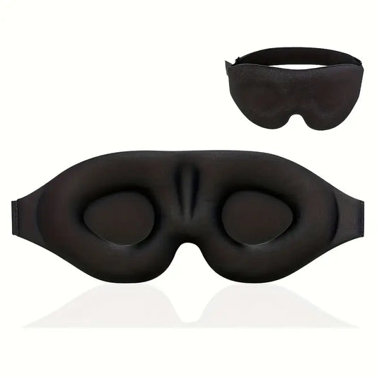 Adjustable 3D Sleep Mask for Men & Women - Breathable, Light-Blocking Eye Cover for Naps & Travel Father's Day, Mother's Day Gift