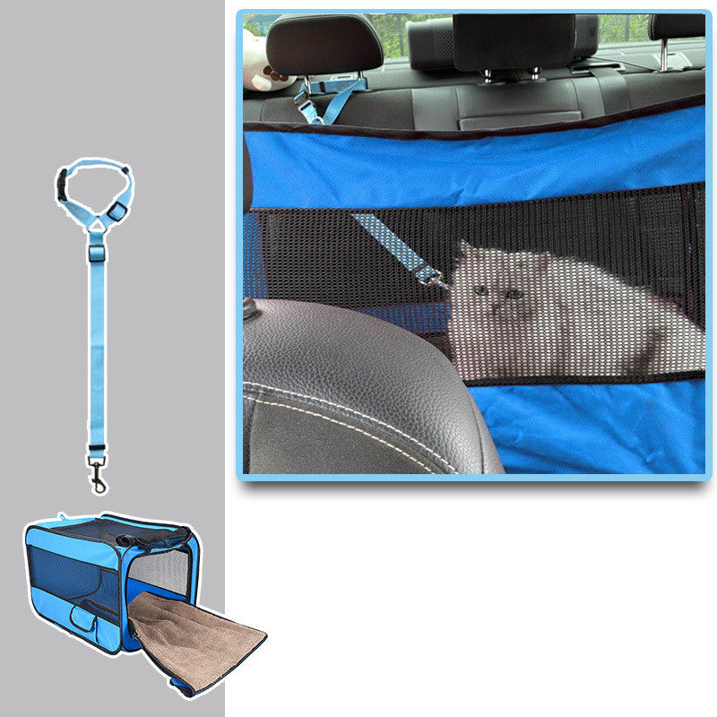Pet Travel Carrier Bag Portable Pet Bag Folding Fabric Pet Carrier Travel Carrier Bag For Pet Cage With Locking Safety Zippers by Pet Zen