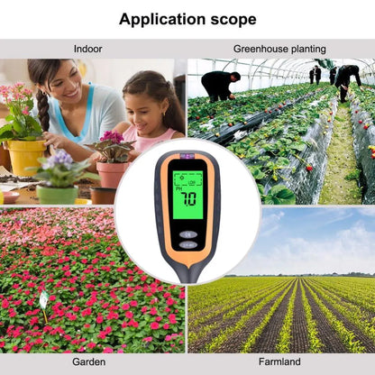 Soil Moisture and pH Meter Testing Instrument