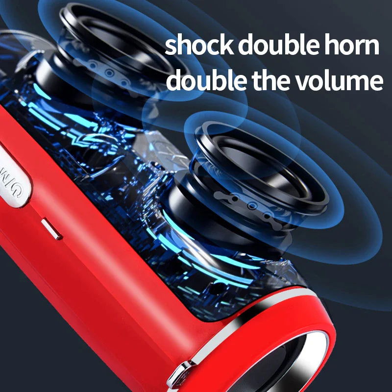 Bluetooth 5.1 Speaker Wireless Waterproof Outdoor Stereo LOUD Bass USB/TF Strap - Anti Spier 