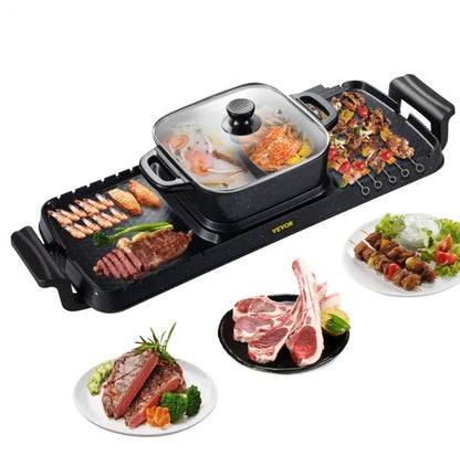 Multifunctional Teppanyaki Grill Pot With Dual Temp Control