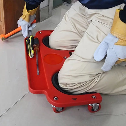 1pc Heavy-Duty Rolling Knee Pad Platform with Wheels - Cushioned Support for Carpenters, Flooring Contractors & Auto Repair Mechanics, Kneeling Aid