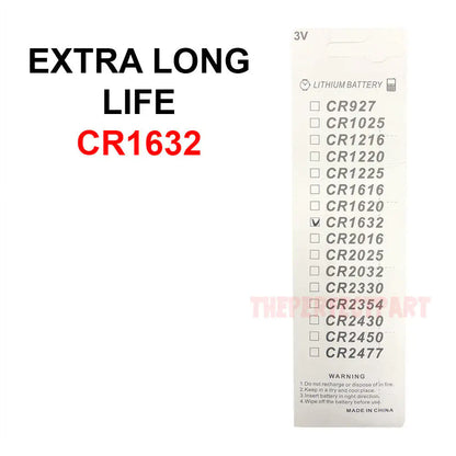 5 PACK FRESH LONG LIFE CR1632 ECR1632 1632 3V Lithium Coin Battery Expire 2031