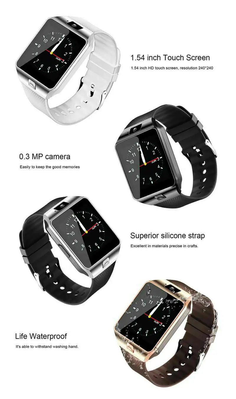 Bluetooth Smart Watch w/Camera Waterproof Phone Mate For Android Samsung iPhone - Anti Spier 