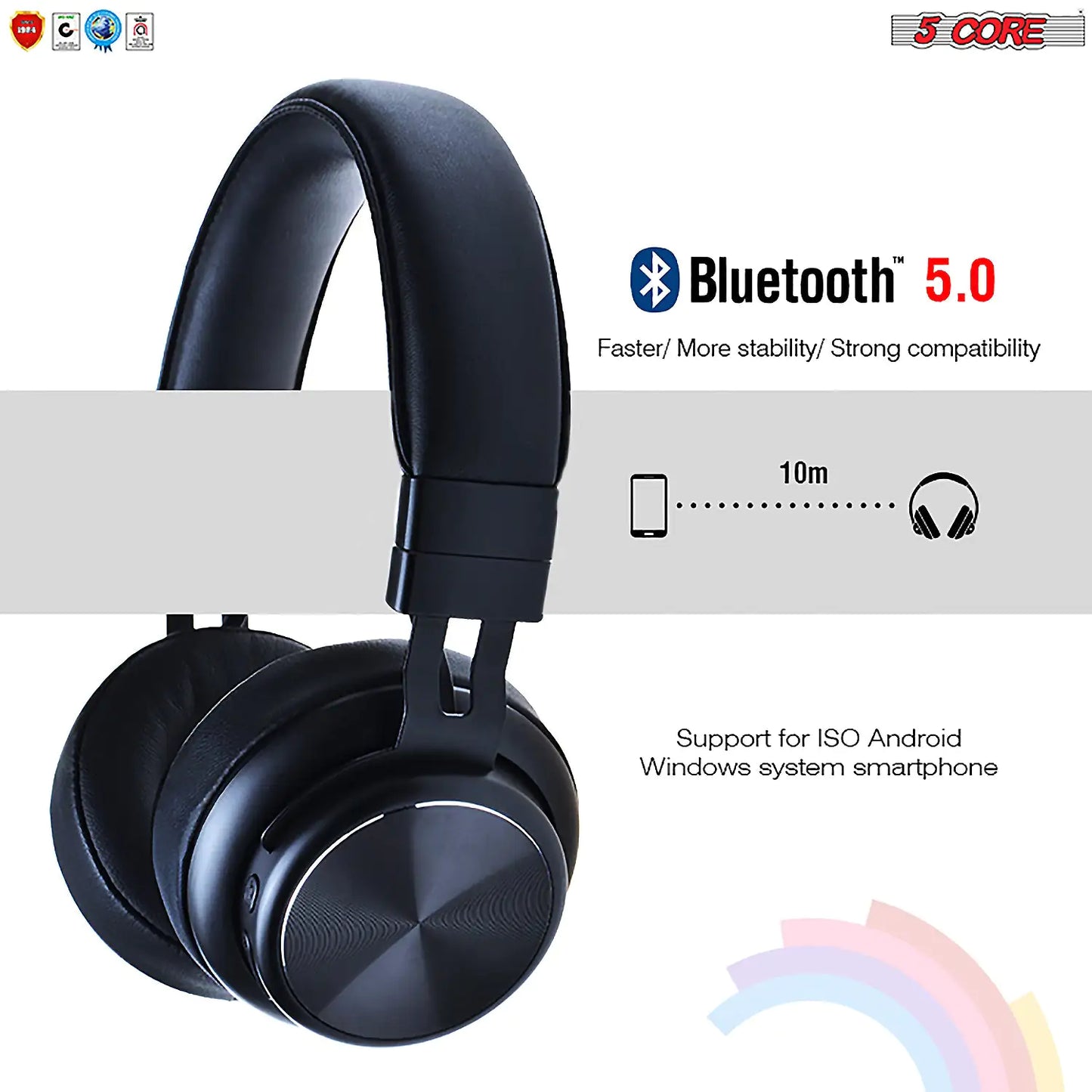 5Core Bluetooth Headphones Wireless Noise Cancelling Audifonos Inalambricos - Anti Spier 