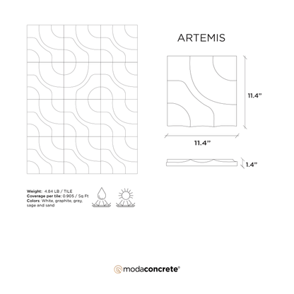 ARTEMIS Concrete Wall Tile