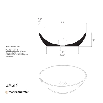 Basin Concrete Sink