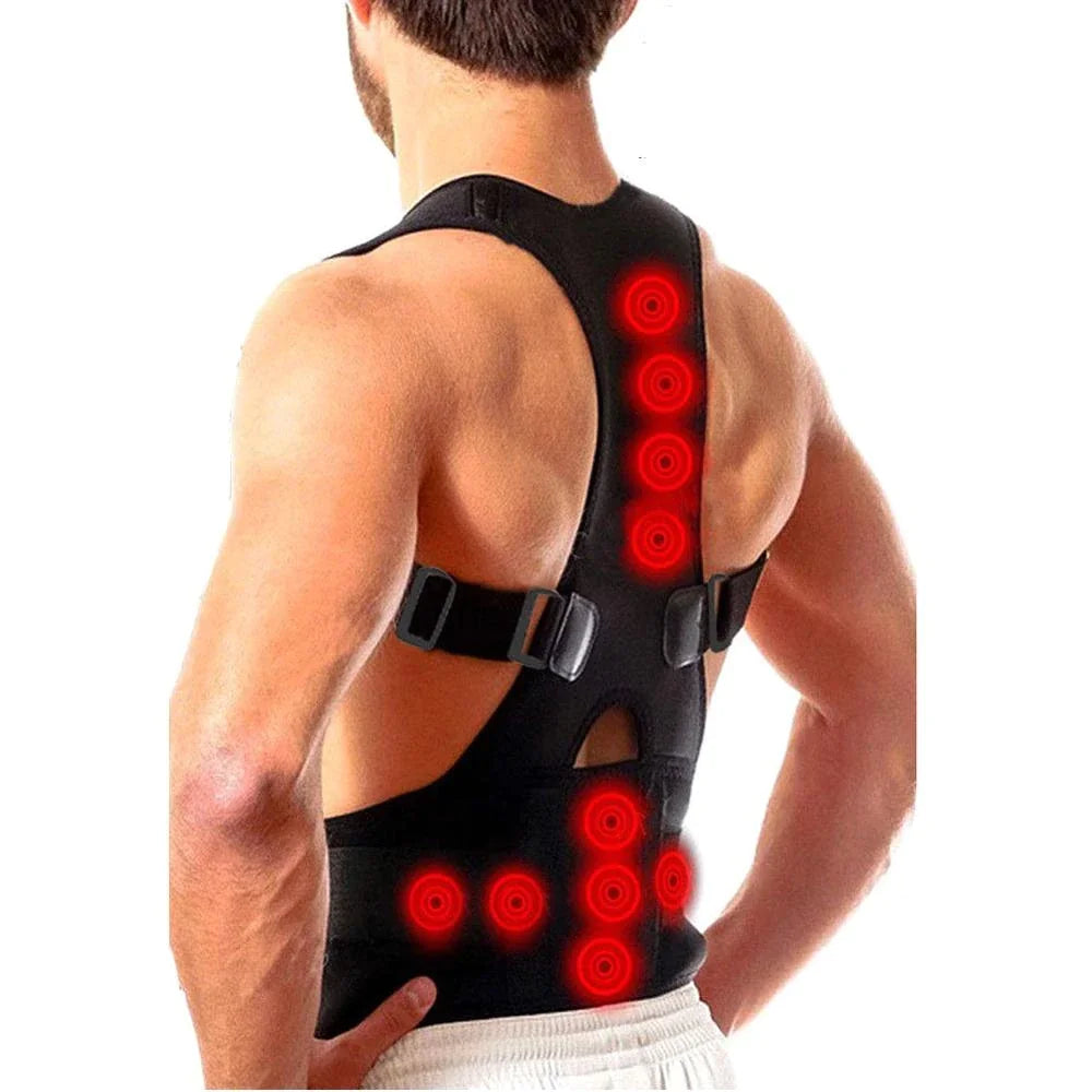 Posture Corrector Support Magnetic Back Shoulder Brace Belt Band For Men Women - Anti Spier 