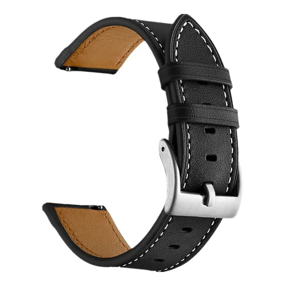 18mm 20mm 22mm Classic Genuine Leather Watch Band Strap Quick Release Wristband