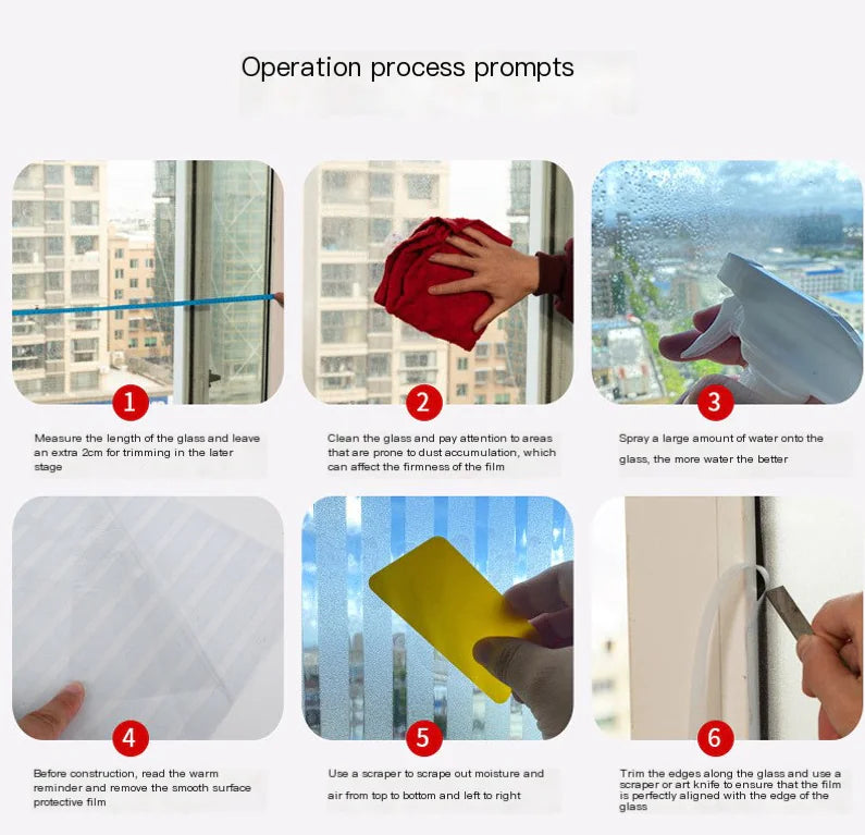 Static Cling Window Film - Frosted 3D Decorative Vinyl