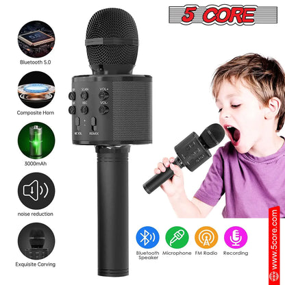 5Core Wireless Karaoke Microphone Bluetooth Mic Portable Handheld Microfonos Inalambricos