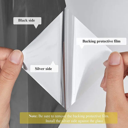 One-Way Daytime Privacy Window Film - Brown-Silvery