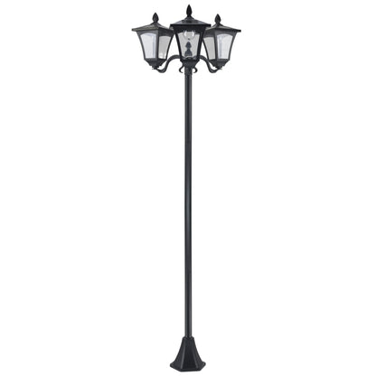 Outsunny 92.5" Outdoor Lamp Post Light, Solar-Powered Streetlight, w/ Clear Glass, Black by Dropsure