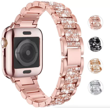 Crystal Bling Band Case iWatch Strap For Apple Watch Ultra Series 8 7 SE 6 5 4 3