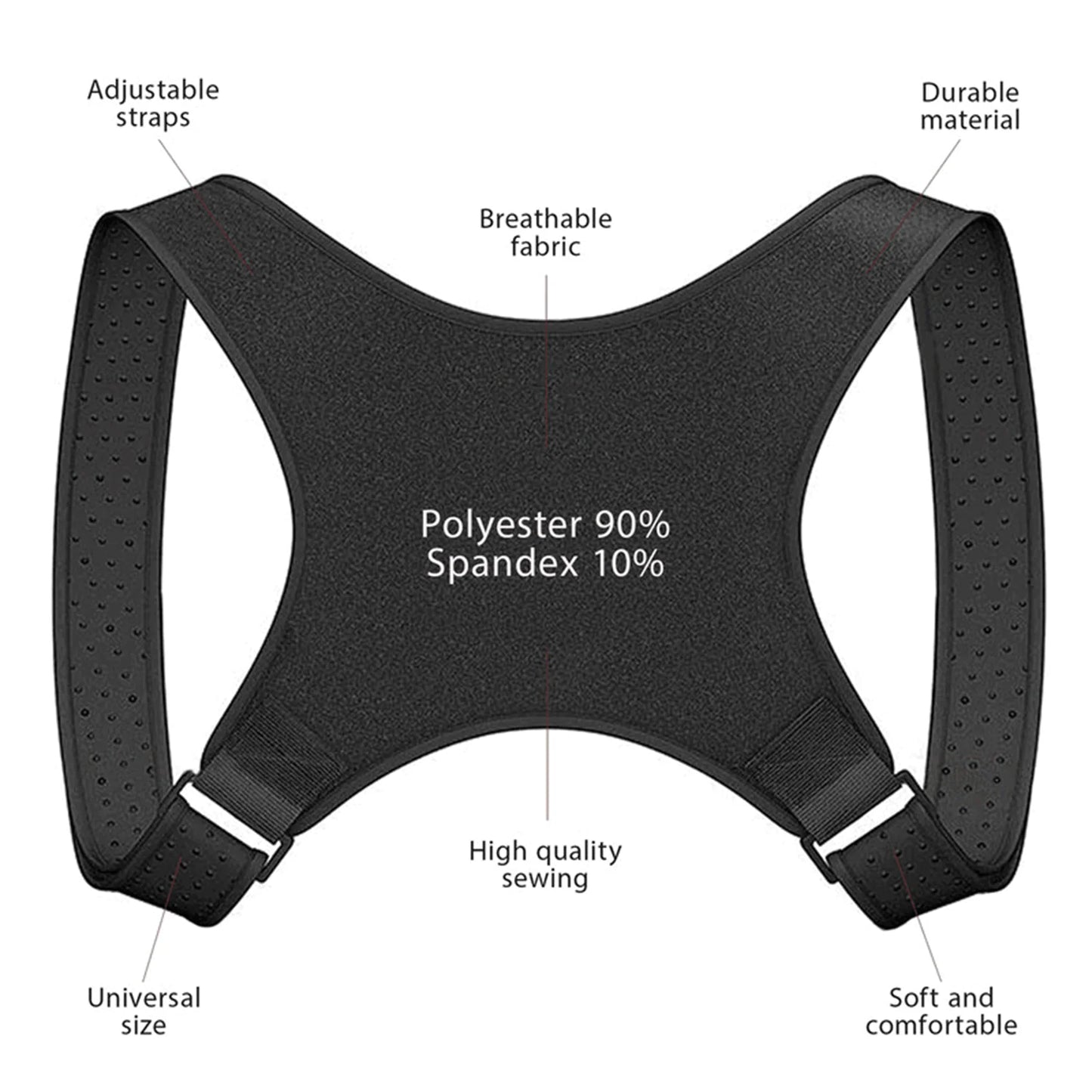 Adjustable Posture Corrector Back Shoulder Support Correct Brace Belt Men Women - Anti Spier 