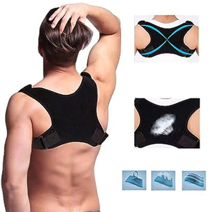 Adjustable Posture Corrector Back Shoulder Support Correct Brace Belt Men Women - Anti Spier 