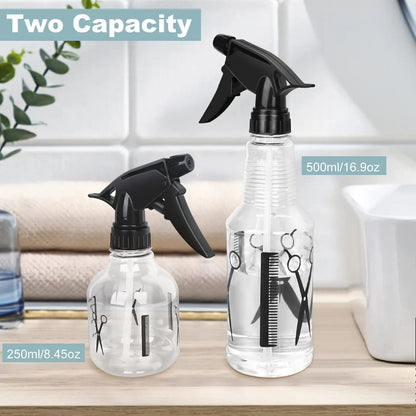 Mister Spray Bottle, 250ml & 500ml Adjustable Spray Storage Container for Hair, Plant and Home Cleaning 250ml & 500ml Bottle