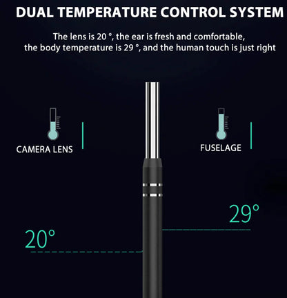 HD LED Ear Endoscope Otoscope Camera Wax Pick Cleaning Tool Cleaner Removal Kit