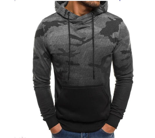 Camo Hoodie Sweatshirt with Hood