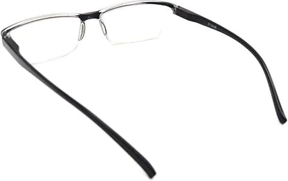 4 Pack Reading Glasses Readers Men Women Square Frame Spring Hinge Unisex Pairs - Anti Spier 