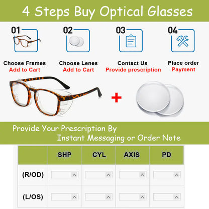 Moisture-Proof Blue Light Blocking Glasses with Prescription Frame