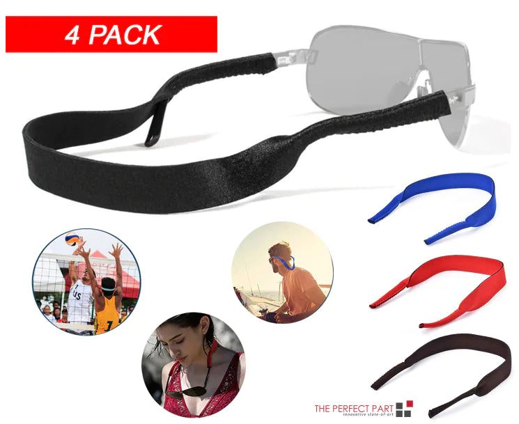 4-Pack Sports Sunglasses Neck Cord Strap Eyeglass Glasses String Lanyard Holder