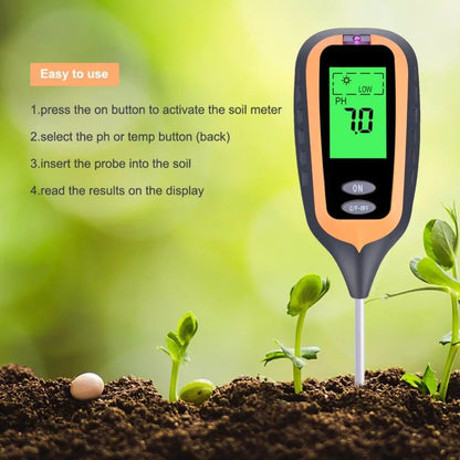 Soil Moisture and pH Meter Testing Instrument