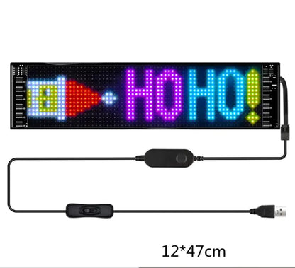 Programmable Car LED Sign LED Full-color Advertising Screen Ultra-thin Display Screen Custom Text Pattern Animation Display Car