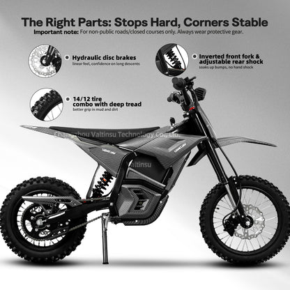 OEM Oem 40Mph 3840W Brushless Motor Performance Electric Dirt Bike Off Road Electric Pit Bike